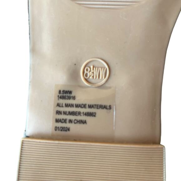 Torrid Sandals Size 8 1/2 Wide Black Braided Flat Thong Plus Size Plus - Picture 7 of 8